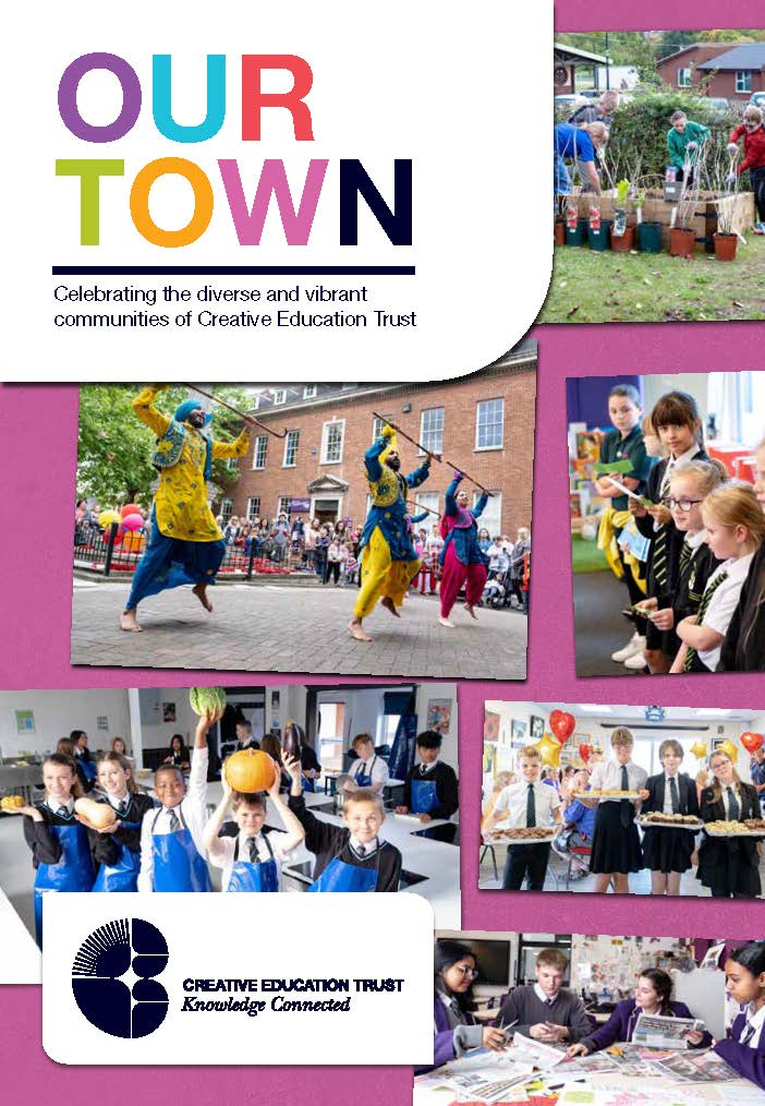 The cover of a magazine, reading 'Our Town'.